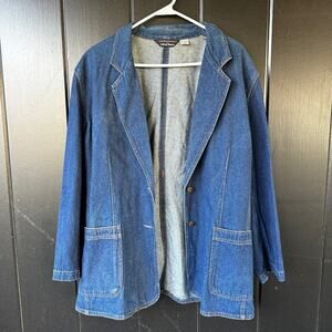 Vintage Ashleigh Morgan Denim Workwear Blazer Jacket Medium